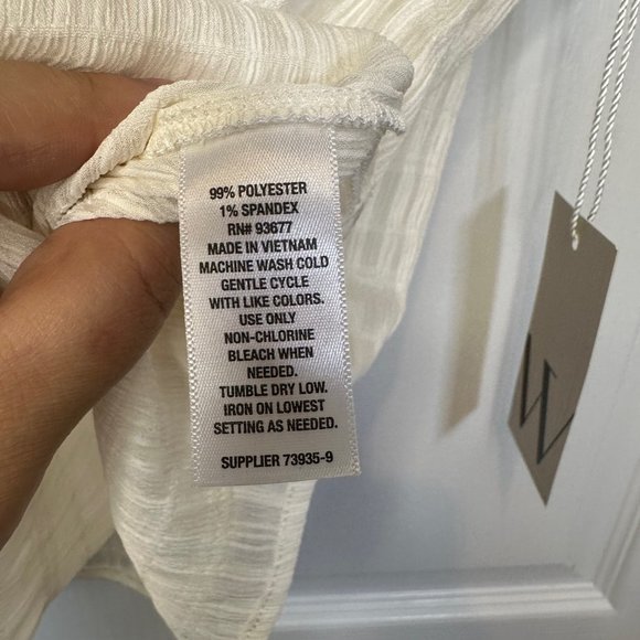 Worthington Crew Neck Gauzy Short Sleeve Sheer Blouse 1X - NEW - Picture 7 of 8